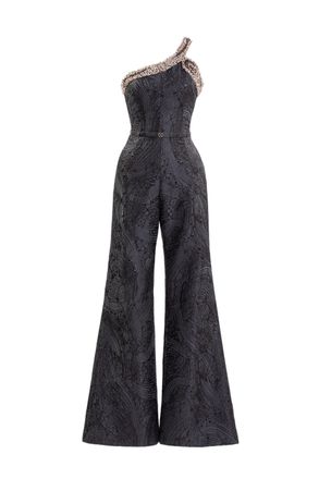 Saiid Kobeisy Jumpsuit With Embellished Neckline