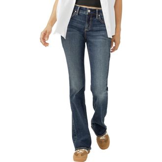 Silver Jeans Co Elyse Curvy Mid Rise Bootcut Jeans in Hyde Park at Nordstrom, Size 2633