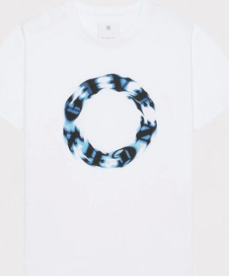 Givenchy Mens Givenchy Oversized T-Shirt In Cotton With Circle Print - Size: 40
