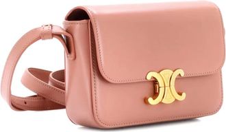 Celine Borsa a tracolla Triomphe in pelle di agnello - Rosa