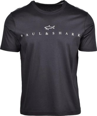 Paul & Shark T-shirt - Heren - T-shirts - Zwart - M - Katoen - Tops