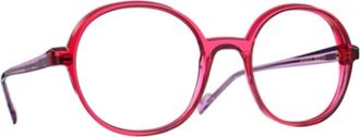 Caroline Abram Framboise Bisou Translucent Round Sunglasses