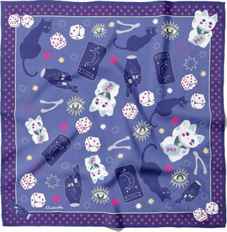 Centinelle Fortune Cotton Silk Bandana in Blue at Nordstrom