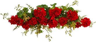 Nearly Natural 32-in Geranium and Berry Swag in Red at Nordstrom