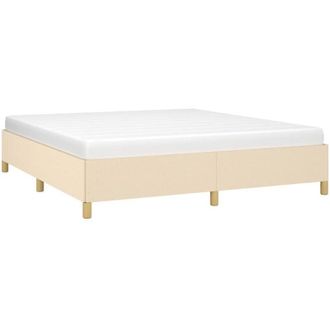 vidaXL Cama Sin Colch&oacute;n Tela Color Crema 180x200 Cm Vidaxl