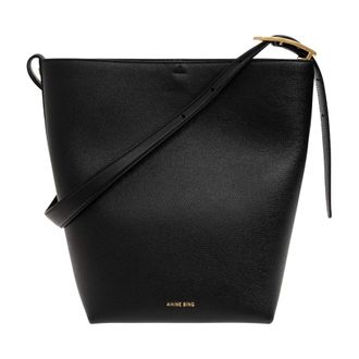 Anine Bing Tassen, Dames, Zwart, ONE Size, Leer, Elly Bucket Bag