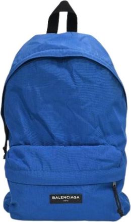 Balenciaga Pre-owned Backpacks, male, Blue, Size: ONE SIZE Pre-owned Explorer Backpack