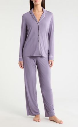 Nordstrom Moonlight Eco Knit Pajamas in Purple Sage at Nordstrom, Size X-Large