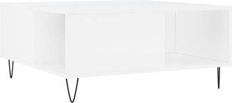 vidaXL Vidaxl - Coffee Table White 80x80x36.5 cm Engineered Wood