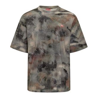 Diesel T-Shirts, male, Gray, Size: XL T-shirts