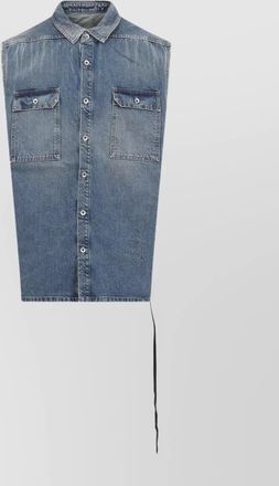 Rick Owens sleeveless jumbo vest chest pockets