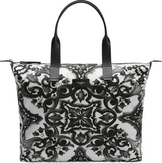 Dolce & Gabbana Shopper met grafische print - Zwart