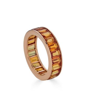 Diana M. Jewels Fine Jewelry 18K Rose Gold 5.81 Ct. Tw. Pink Sapphire Eternity Ring