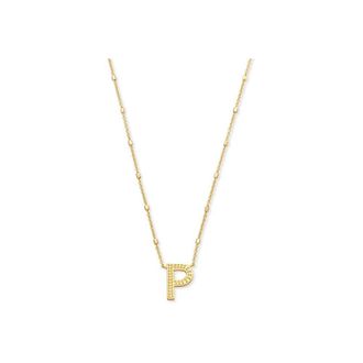 Kendra Scott Letter P Pendant Necklace - Gold Metal