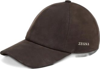Ermenegildo Zegna Cappello da baseball in pelle - Marrone