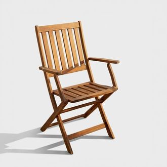 COSMA Cosma - Silla Plegable De Madera Para Exterior Con Apoyabrazos Fuerte Y Resistente Mod.diana