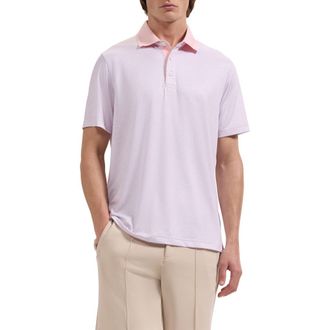 Bugatchi Performance Floral Polo in Pink at Nordstrom, Size Xx-Large