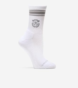 Cole Haan Womens Embroidery Quarter Socks - White Size Small/Medium