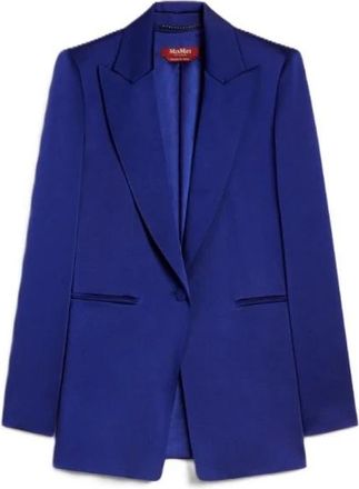 Max Mara Acetate Blazer - Dames - Blazers - Blauw - 2XL - Jassen