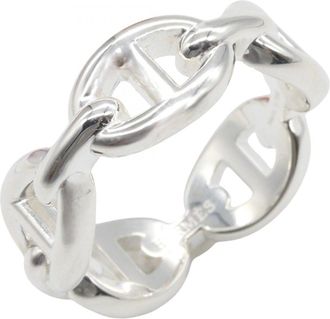 Herm&egrave;s Silver Silver 925 Band Ring (Pre-Owned)