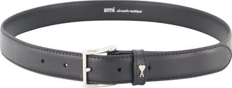 Ami Paris Paris 25 Mm Riem - unisex - Accessoires - Zwart - Maat: 85 CM Leer