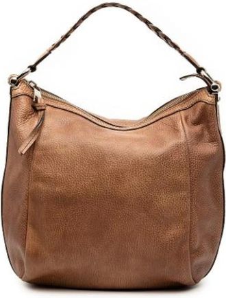 Gucci Pre-owned Shoulder Bags, female, Brown, Size: ONE SIZE Pre-owned Leather Shoulder Bag