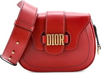 Dior D-Fence Saddle Bag Leather Small shoulder bag - Rood