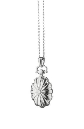 Monica Rich Kosann Petite Sunburst Locket Necklace in Silver at Nordstrom, Size 18