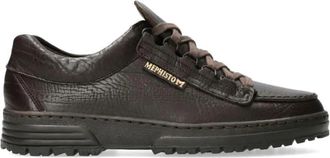 Mephisto Donkerbruine Heren Veterschoen - Heren - Veterschoenen - Bruin - 46 1/2 EU - Leer - Schoenen