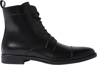 Scarosso Dante Zwarte Veterlaarzen - Heren - Veterlaarzen - Zwart - 41 1/2 EU - Leer - Schoenen