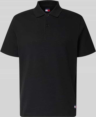 Tommy Jeans Regular Fit Poloshirt aus reiner Baumwolle in Black, Gr&ouml;&szlig;e XXL