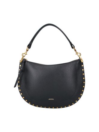 Isabel Marant Black Oskan Studded Calf Leather Shoulder Bag