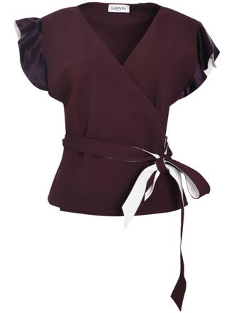 Lanvin Wikkelblouse - Rood