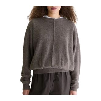 Bellerose Derny 62 Ronde hals gebreid - Dames - Ronde hals truien - Bruin - XS - Truien & Vesten