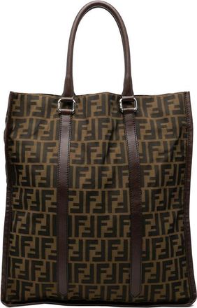 Fendi Pre-owned Fendi Zucca Canvas Vertical Tote Unisex 7VA243 AWM 119 2384