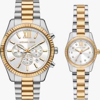 Michael Kors Lexington His and Hers Two-Tone Watch Set