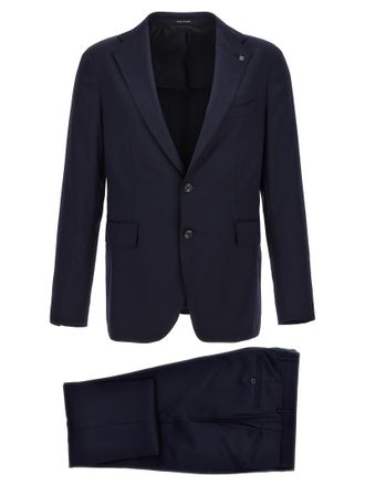 Tagliatore Blue Virgin Wool Two-Piece Mens Suit