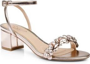 Badgley Mischka Sawyer Ankle Strap Sandal in Rose Gold Metallic at Nordstrom Rack, Size 7.5