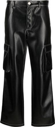 Philosophy di Lorenzo Serafini low-rise cargo trousers - women - Polyurethane Resin/Viscose/Polyester/Cotton - 40 - Black