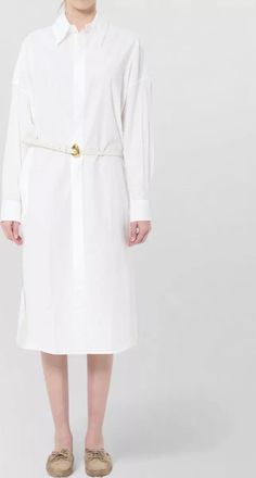 Frankie Shop bloom organic cotton midi shirt dress