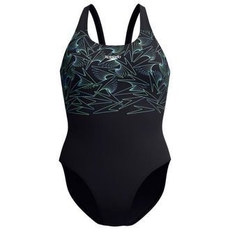Speedo Hyperboom Placement Muscleback Badeanzug f&uuml;r Damen | schwarz