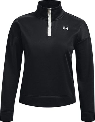 Under Armour Fleece-top met lange mouwen voor dames (Zwart)