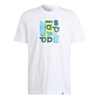 adidas Sportswear Photo Real Two-Tone T-Shirt White Blue HY1335