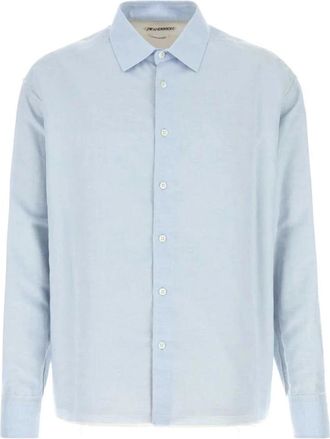 J.W.Anderson Raw Edge Shirt - Heren - Casual Overhemden - Blauw - M - Katoen - Overhemden