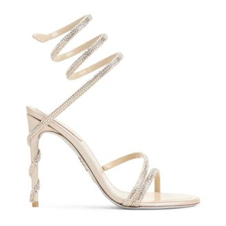 Rene Caovilla High Heel Sandals, female, Beige, 6 1/2 UK, Cleo Crystal Sandals