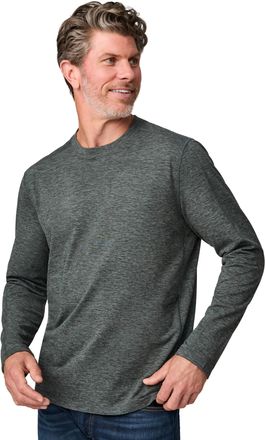 Free Country Mens FreeCycle Sueded Long Sleeve Crew Neck
