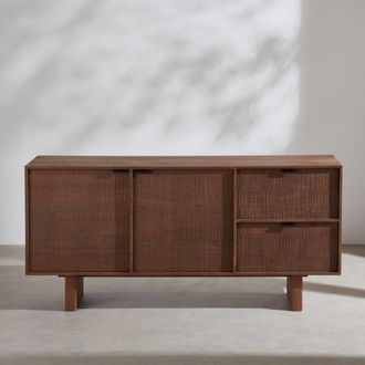 Maisons du monde Aparador de 2 puertas y 2 cajones de madera de mango 165 cm