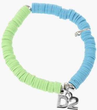 Dsquared2 Two-Tone Bracelet with Metal Charm D2 size One Size