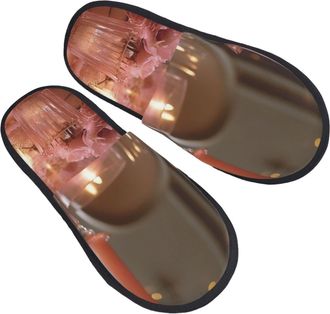 Generic Cotton Slippers Candles And Flowers Soft Sliders Anti-Skid Slippers For Hotel Indoor Big Kid L