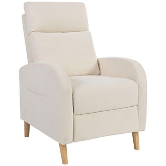 HOMCOM Sill&oacute;n relax reclinable 68x90x106 cm crema